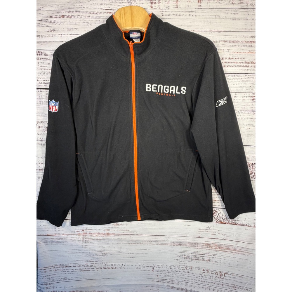 Vintage Y2K Cincinnati Bengals Reebok NFL Authentic Sideline Fleece Jacket 2XL